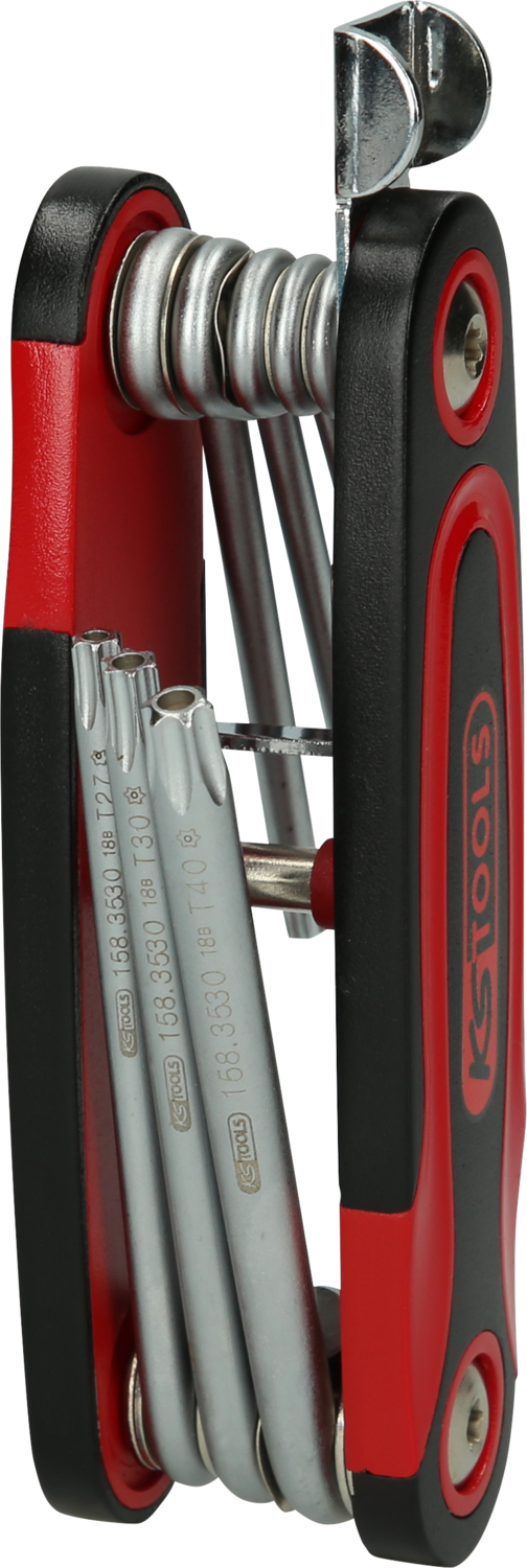 KS Tools Torx-Winkelstiftschlüssel-Klapphalter, Bohrung, 8-tlg