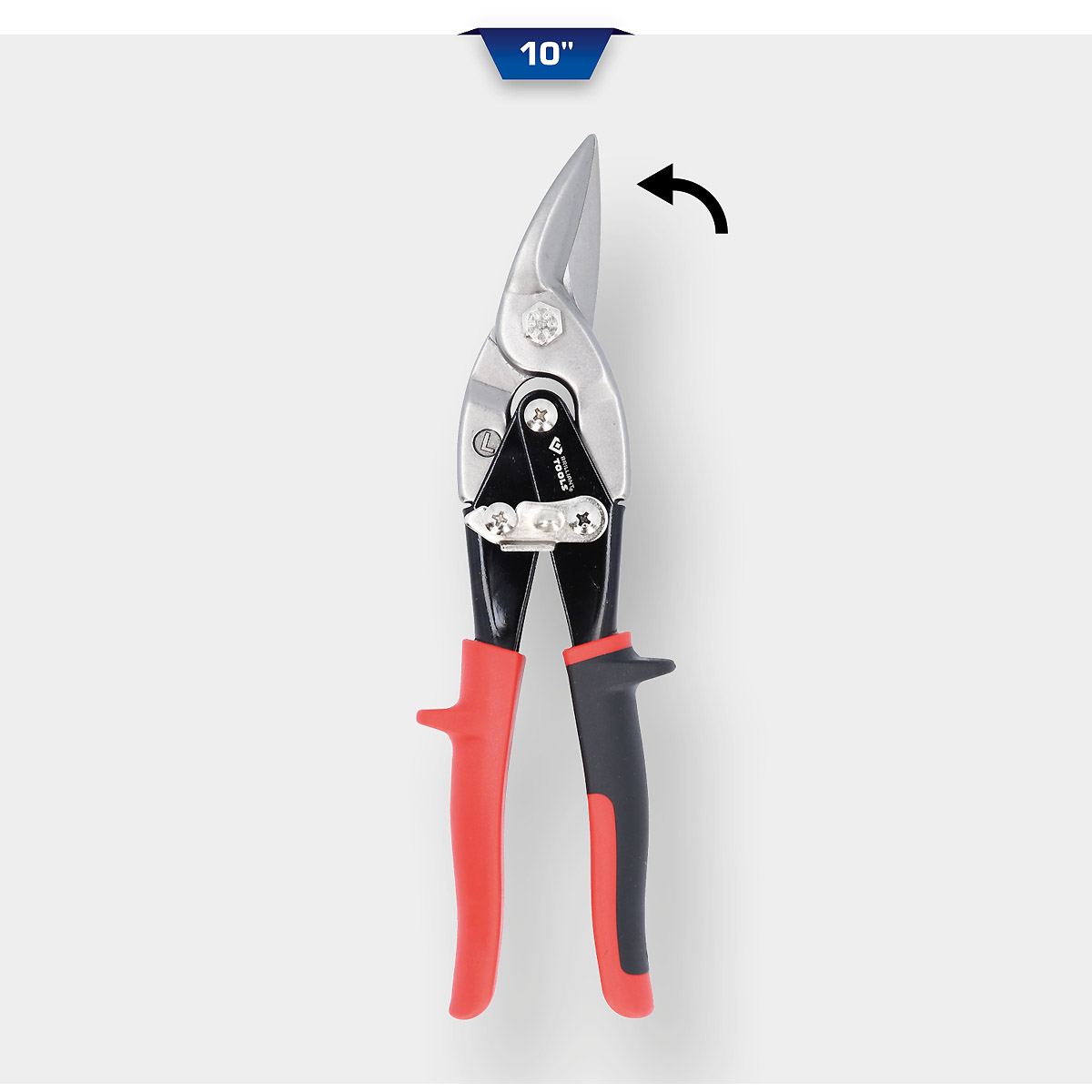 Brilliant Tools Hebel-Blechdurchgangsschere, linksschneidend