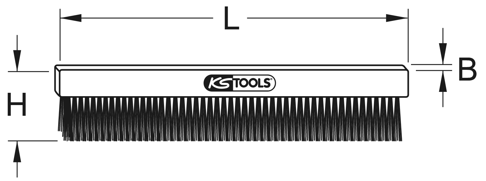 KS Tools BRONZEplus Handbürste 245x60x50 mm 