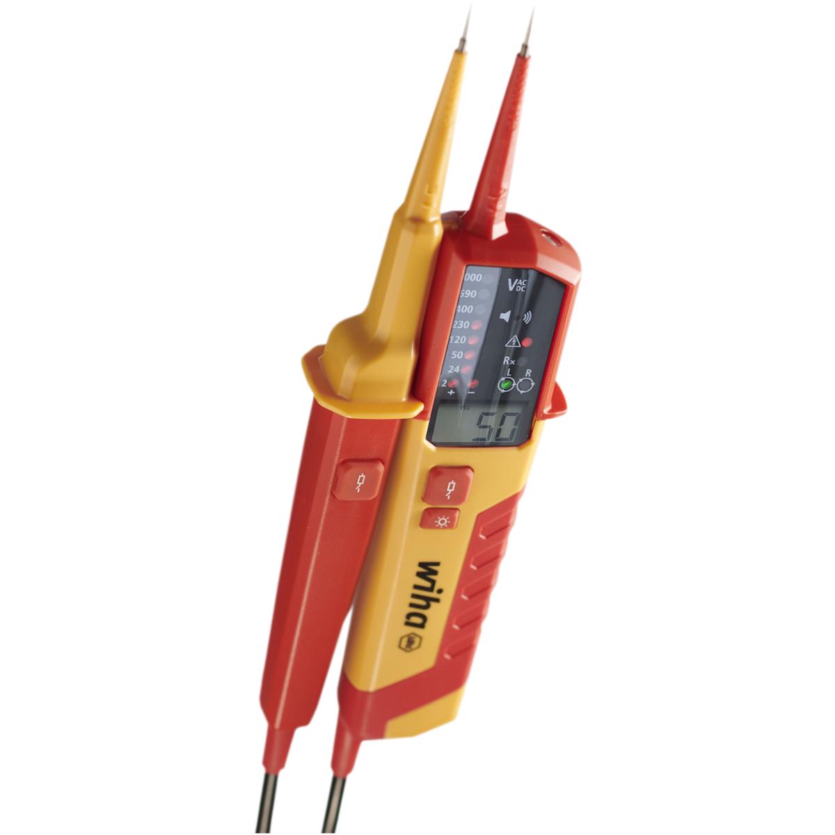 Wiha Spannungs- und Durchgangsprüfer 0,5 - 1.000 V AC, CAT IV mit 2x AAA-Batterien