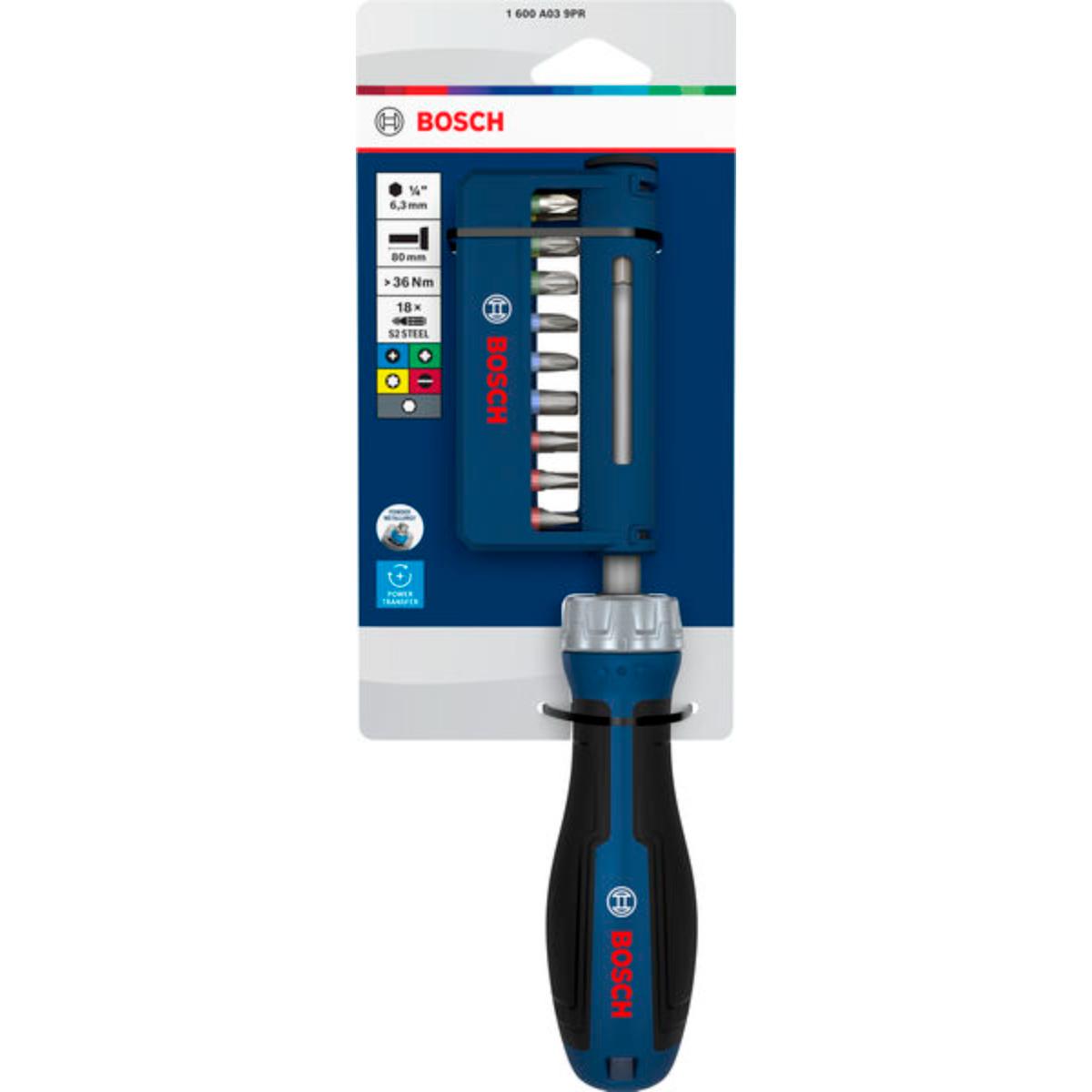 Bosch Bit-Ratschenschraubendreher, 18 Bits