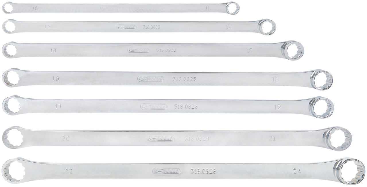 KS Tools CHROMEplus Doppel-Ringschlüssel-Satz, XL, 7-tlg