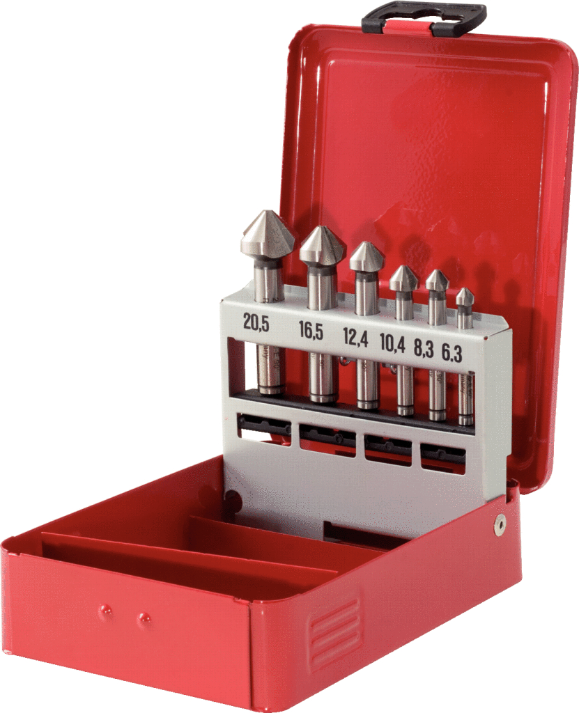 KS Tools HSS Co 5 Kegel-Entgratsenker-Satz, Stahlblechkassette 6-tlg