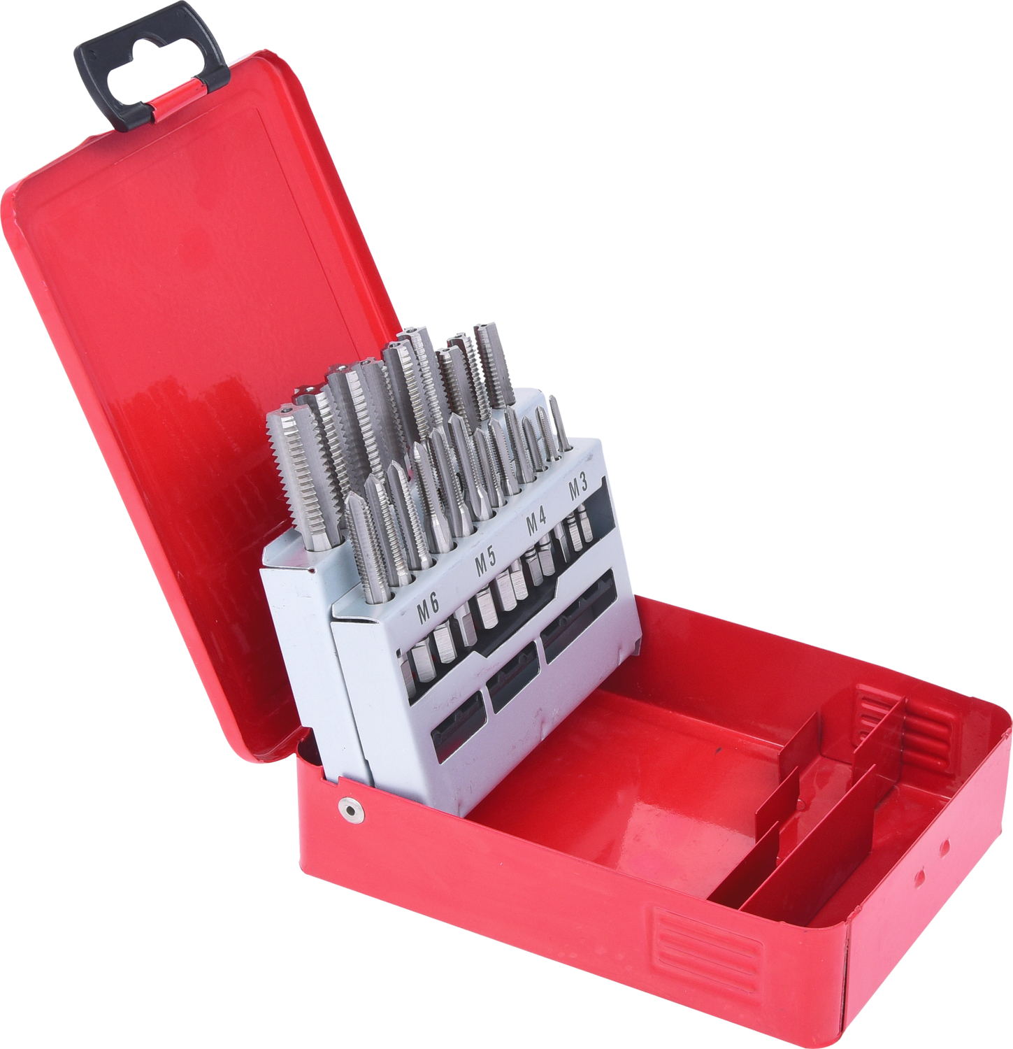 KS Tools HSS Handgewindebohrer-Satz M, Stahlblechkassette 21-tlgM3-M12