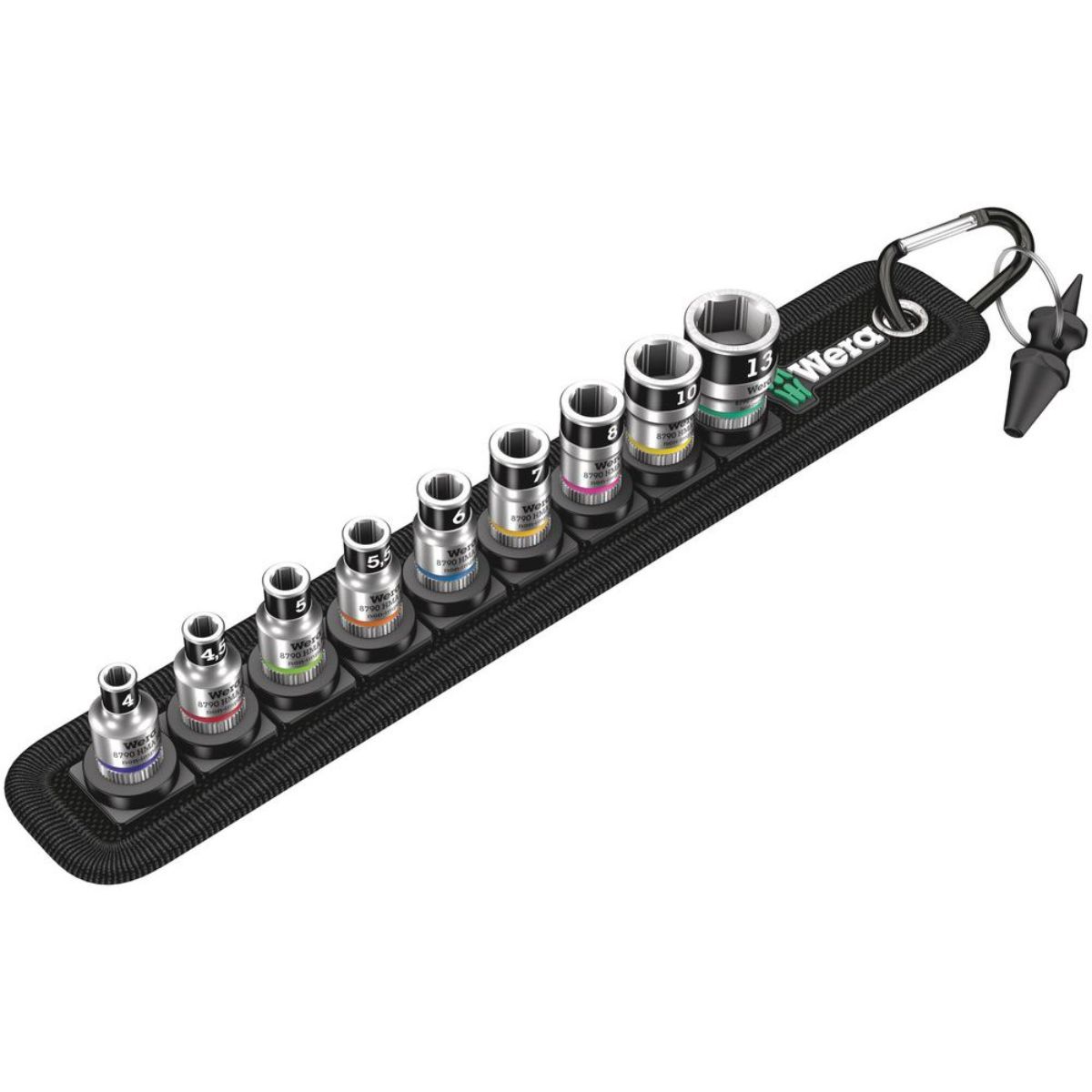 Wera Belt A 1 Zyklop Steckschlüsseleinsatz-Satz, mit Haltefunktion, 1/4"-Antrieb, 10-teilig