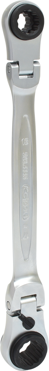 KS Tools 4 in 1 GEARplus umschaltbar Gelenk-Doppel-Ringschlüssel, 10x13-17x19mm