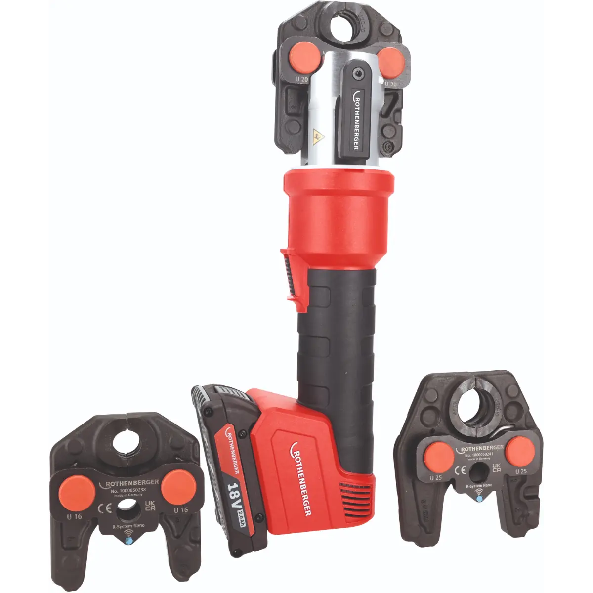 Rothenberger ROMAX NANO iJAWs Set, U, 16-20-25mm, 2Ah, AMPShare