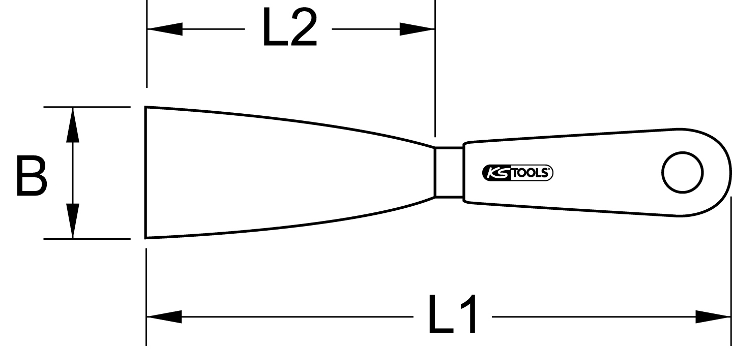 KS Tools BERYLLIUMplus Schaberspachtel biegsam 