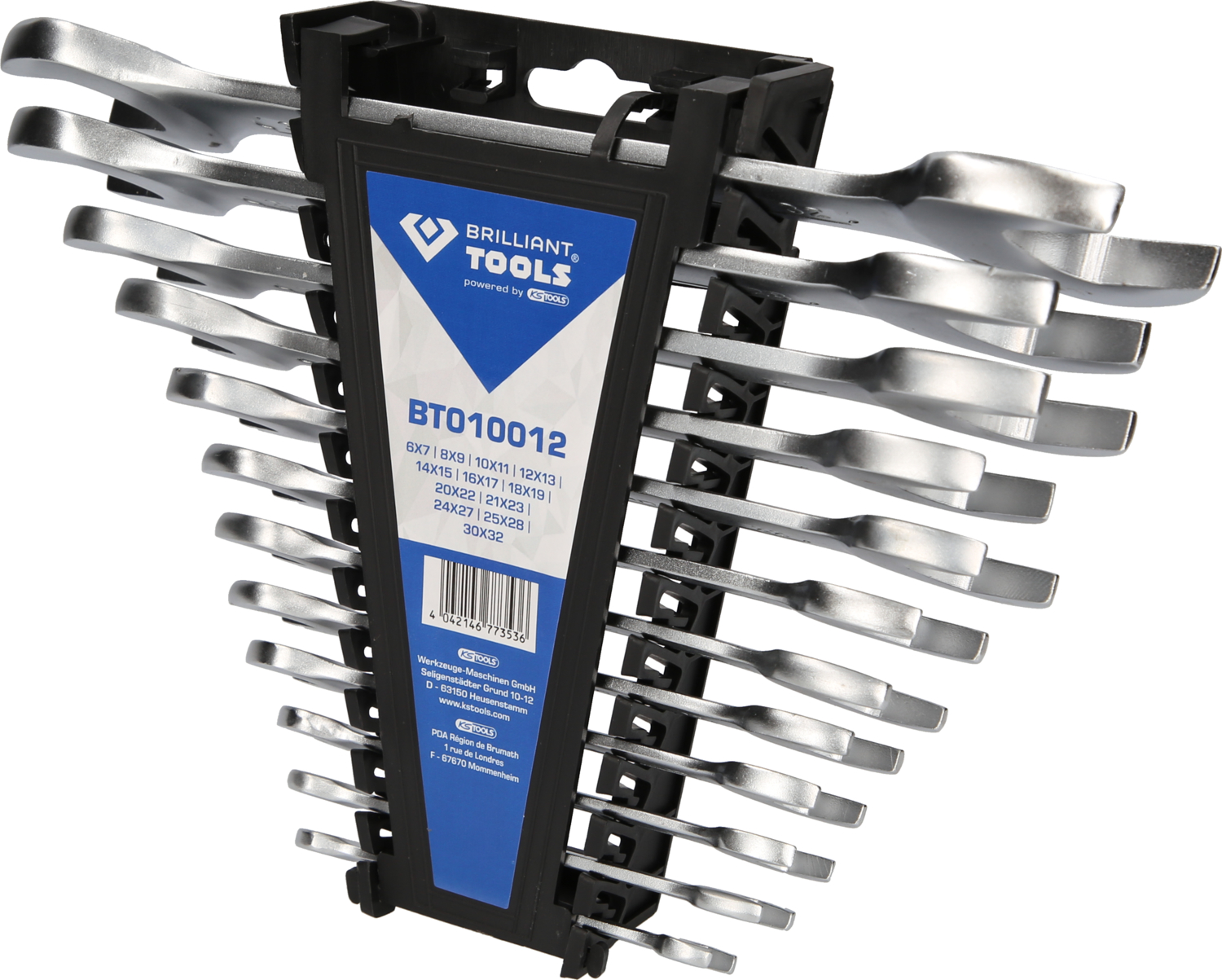 Brilliant Tools Doppel-Maulschlüssel-Satz, 12-tlg - BT010012
