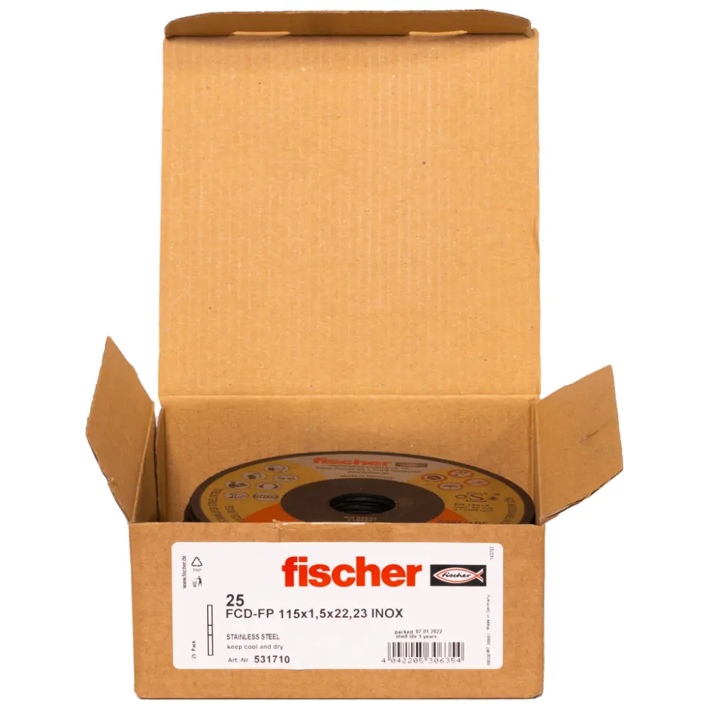 Fischer Trennscheibe FP 1,5/115 flach Inox