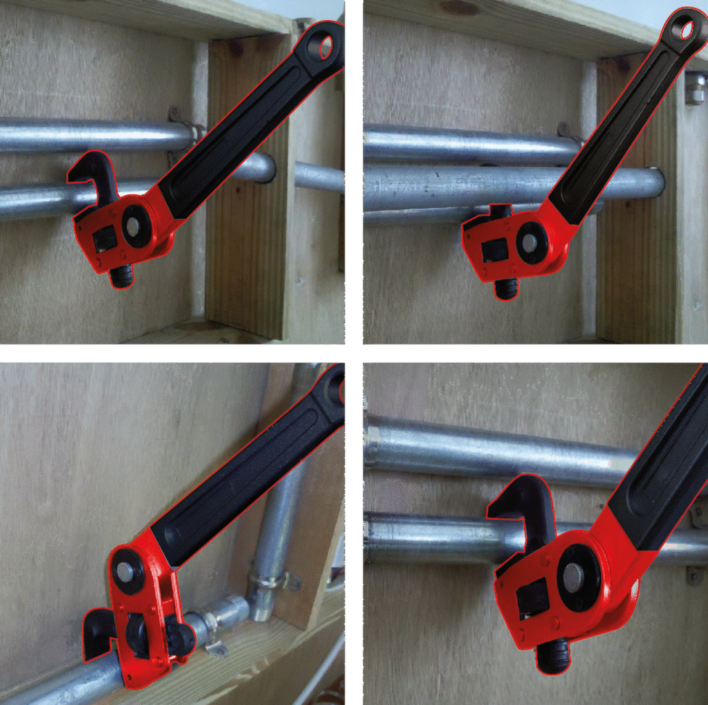 KS Tools Einhand-Rohrzange 1.1/2" mit verstellbarem Kopf