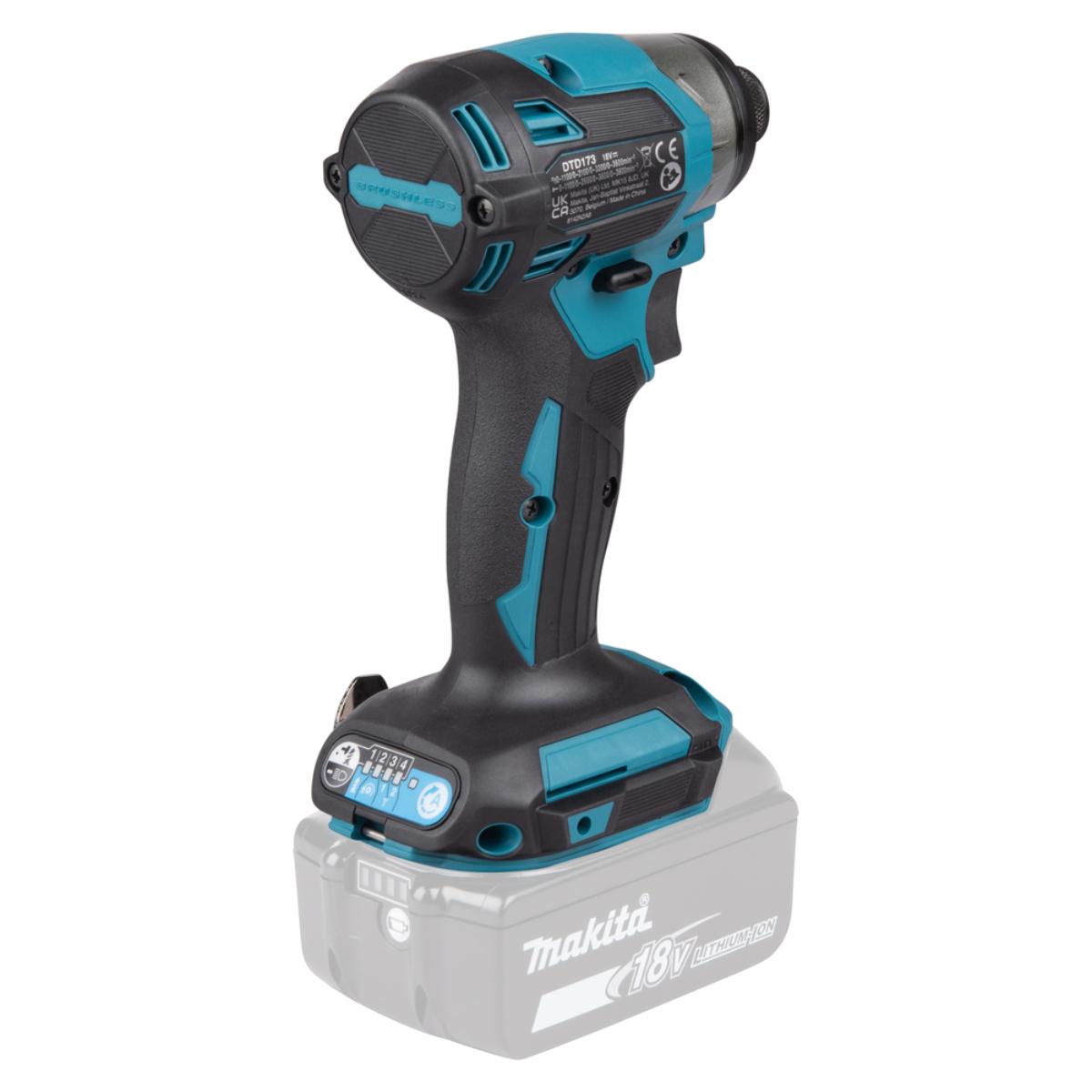 Makita Akku-Schlagschrauber 1/4 Zoll - 180 Nm - 0-3.800 U/min - DTD173Z