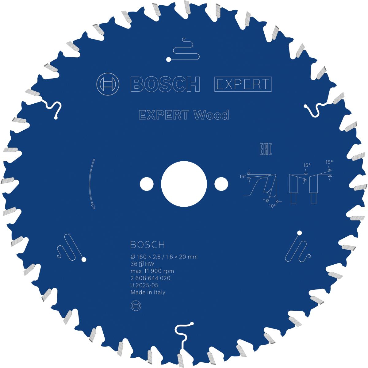 Bosch Kreissägeblatt Expert for Wood ø 160 mm