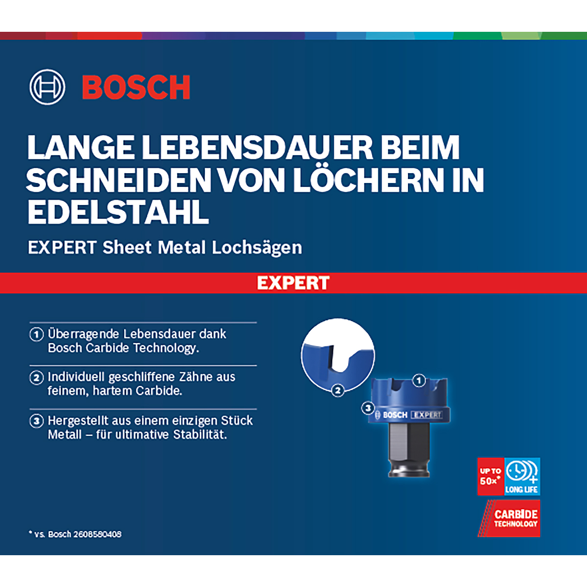 Bosch EXPERT Sheet Metal Lochsäge, 20 x 5 mm. Für Dreh- und Schlagbohrer