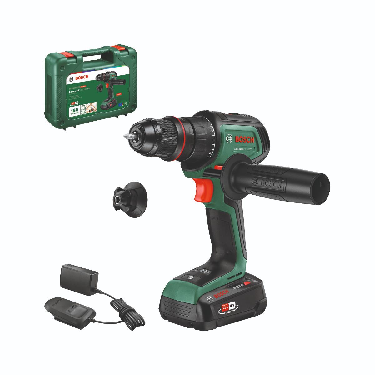 Bosch Akku-Bohrschrauber AdvancedDrill 18V-80 QuickSnap,1 x Akku PBA 18V 2.5Ah