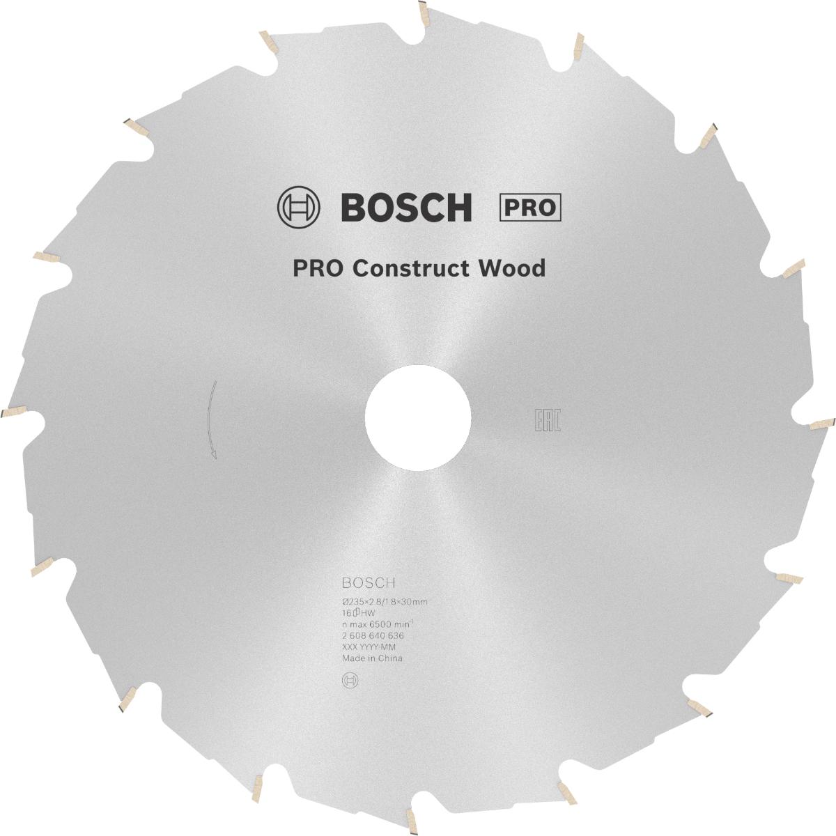 Bosch PRO Kreissägeblatt Construct Wood für Handkreissägen