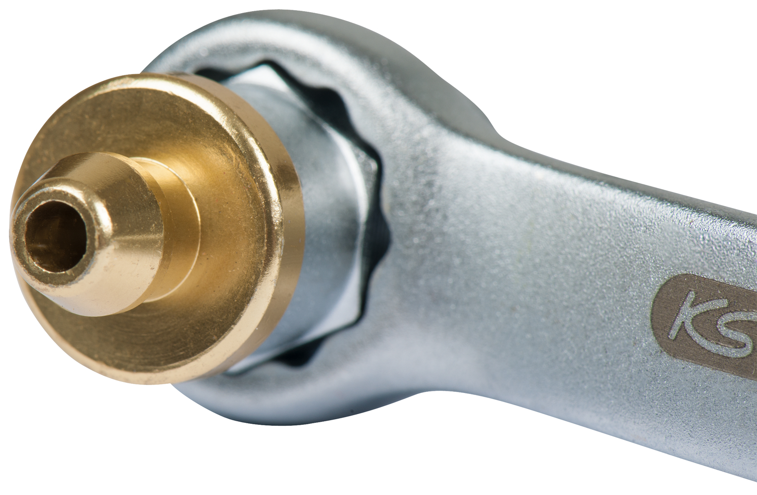 KS Tools Bremsen-Entlüftungsschlüssel, extra kurz, 10 mm, gold