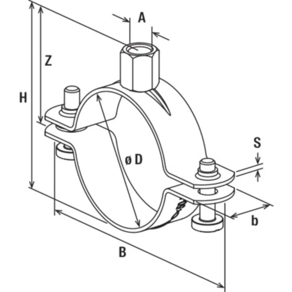 Fischer Rohrschelle FRS N 15-19 M8/M10