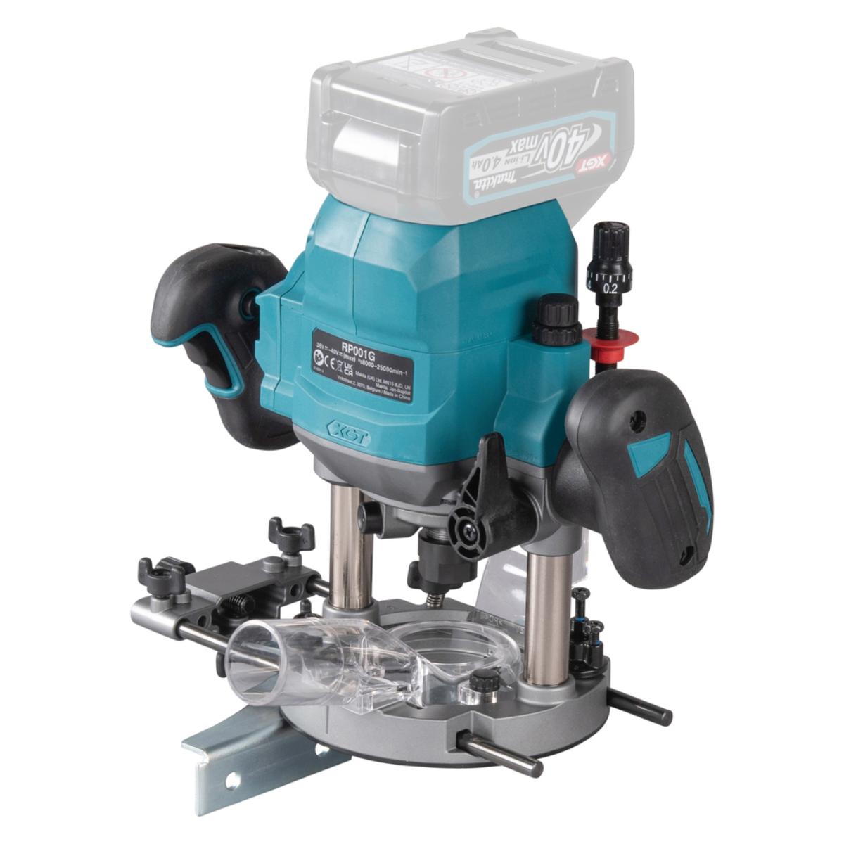 Makita Akku-Oberfräse XGT - 40V max. 12 mm - 8.000-25.000 U/min - RP001GZ
