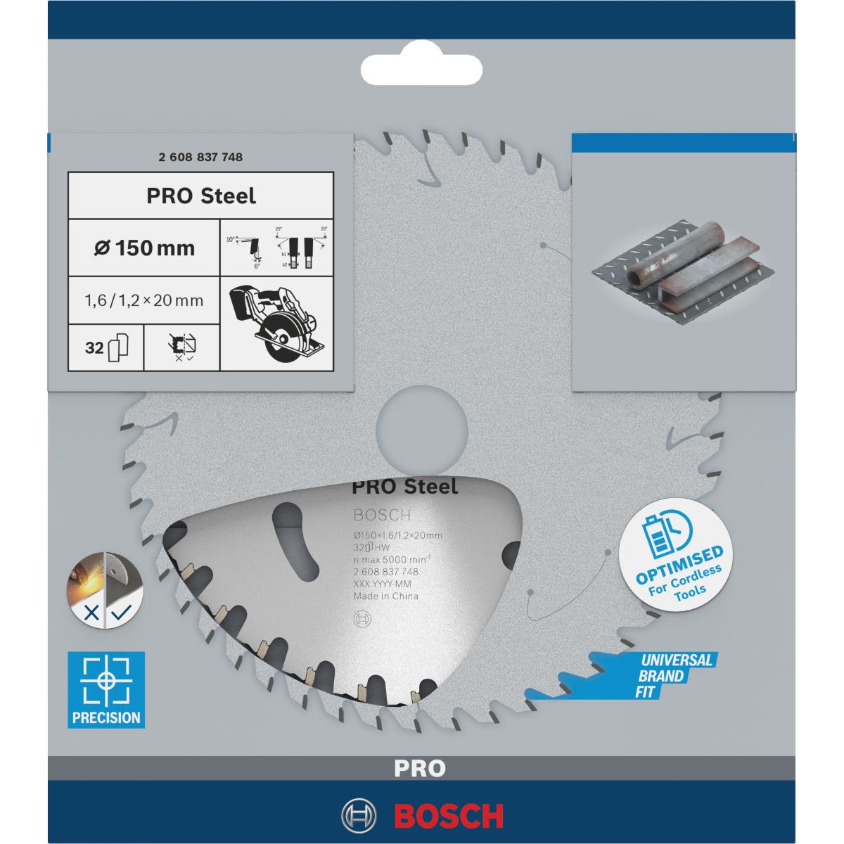 Bosch PRO Akku-Kreissägeblatt Standard for Steel 136 x 1,6/1,2 x 15,875, 30 Zähne