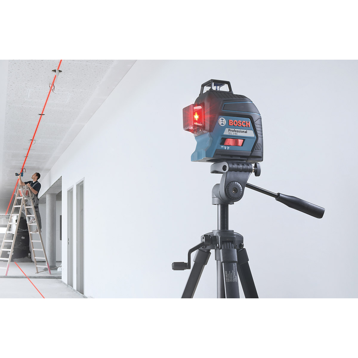 Bosch Linienlaser GLL 3-80, mit 4 x 1,5 V-LR6-Batterie