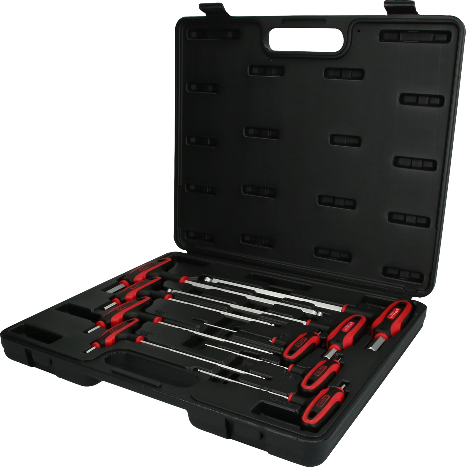 KS Tools T-Griff-Innensechskant-Kugelkopf-Schlüssel-Satz, 9-tlg