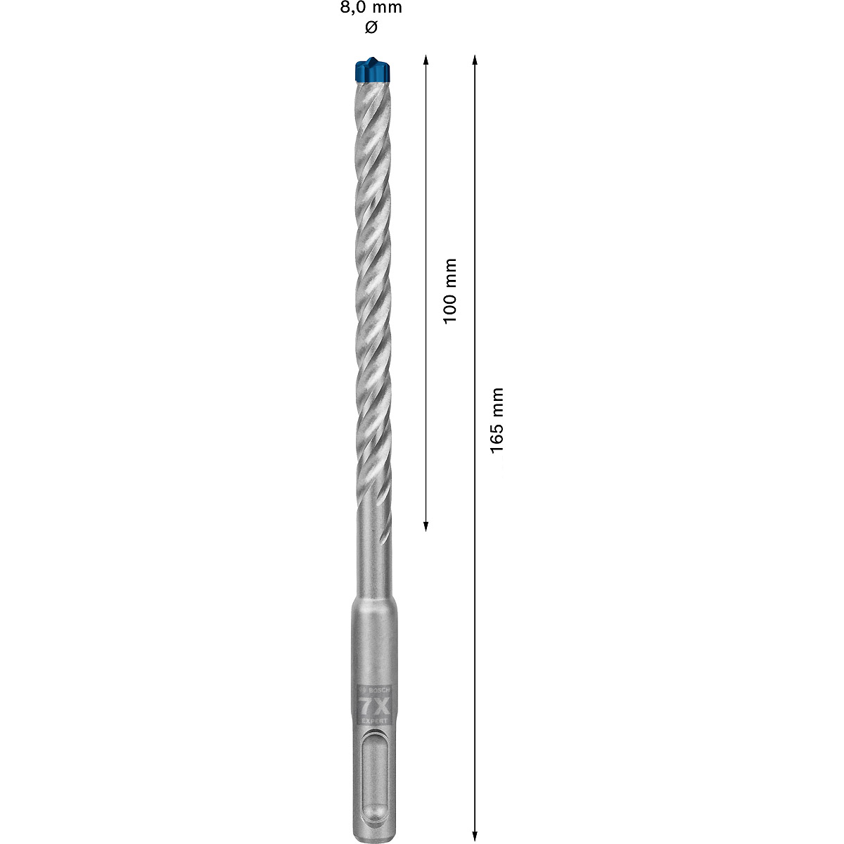 Bosch EXPERT SDS plus-7X Hammerbohrer, für Bohrhämmer ø 8 mm