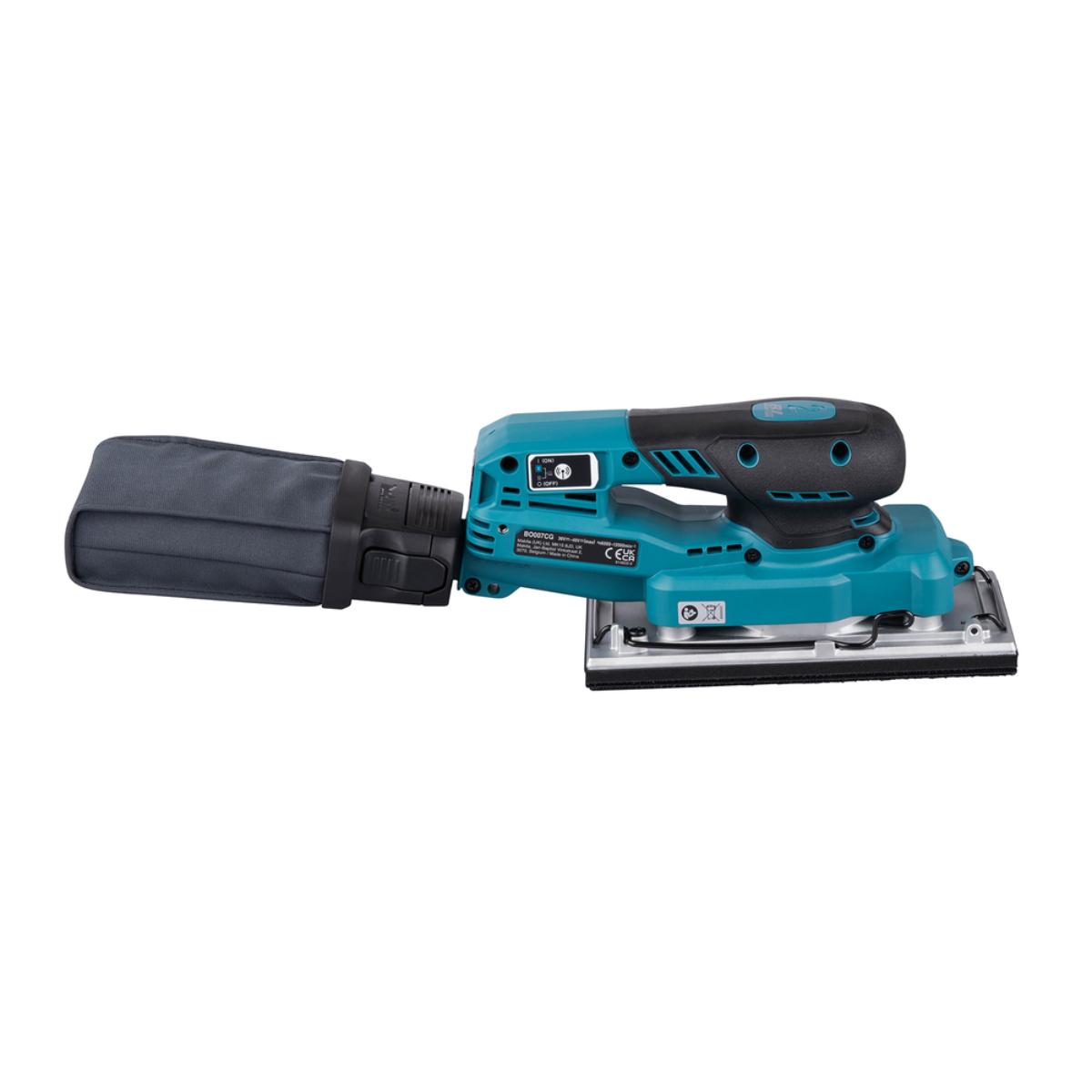 Makita Akku-Schwingschleifer XGT, Connector, 93x185 mm, 6.000 - 12.000 min(-1), 2,0 mm Hub, 1,6 m Kabel