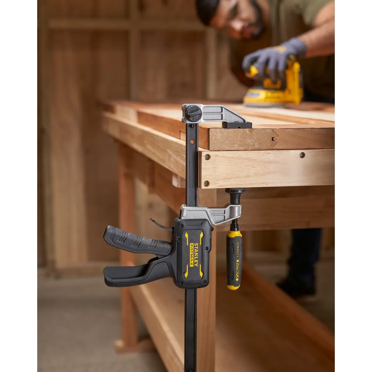 STANLEY FATMAX Einhandzwinge mit Schraubgriff Hybrid 300mm