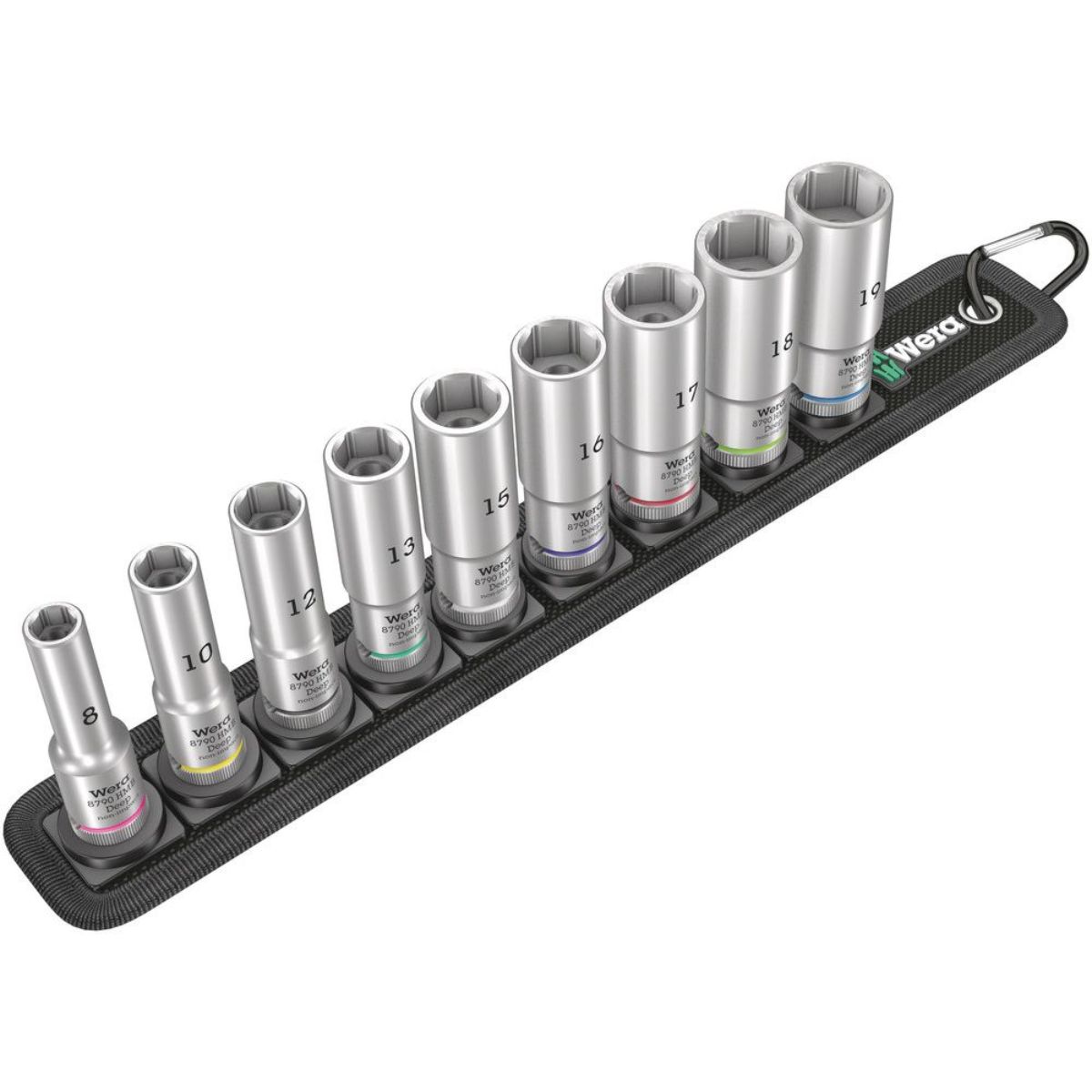 Wera Belt B Deep 1 Steckschlüsseleinsatz-Satz, 3/8"-Antrieb, 9-teilig