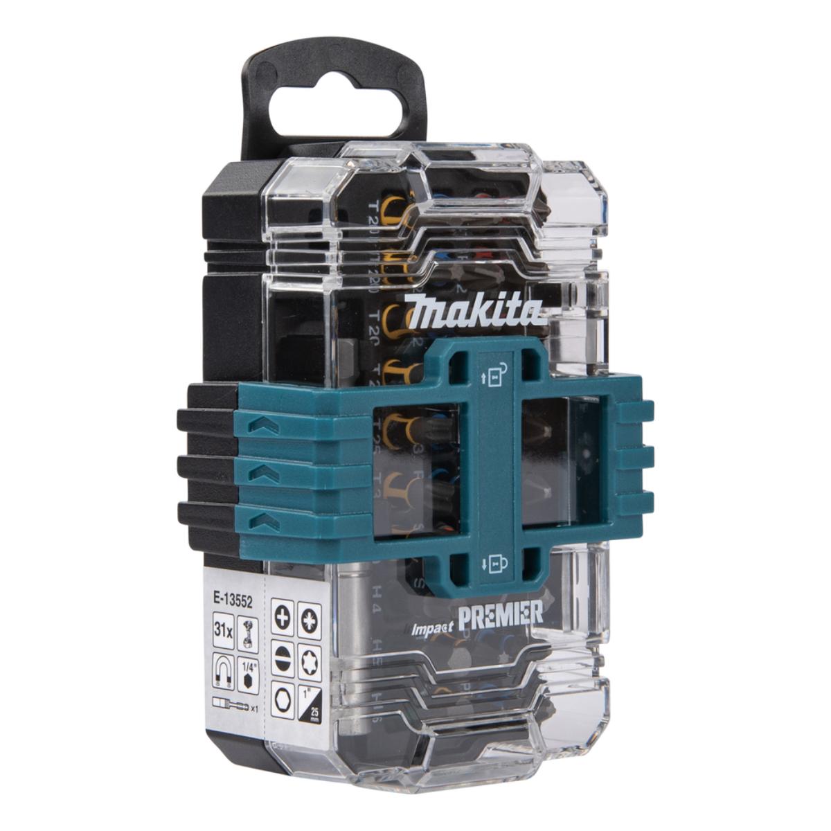 Makita Torsion Bits Impact Premier 31-teiliges Set PH, PZ, SL, T, H
