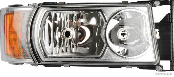 HERTH&BUSS Hauptscheinwerfer, Rechts, H7/H1, H21W, LED