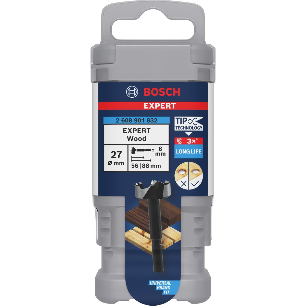 Bosch EXPERT Wood Forstnerbohrer, 27 mm, D8 mm