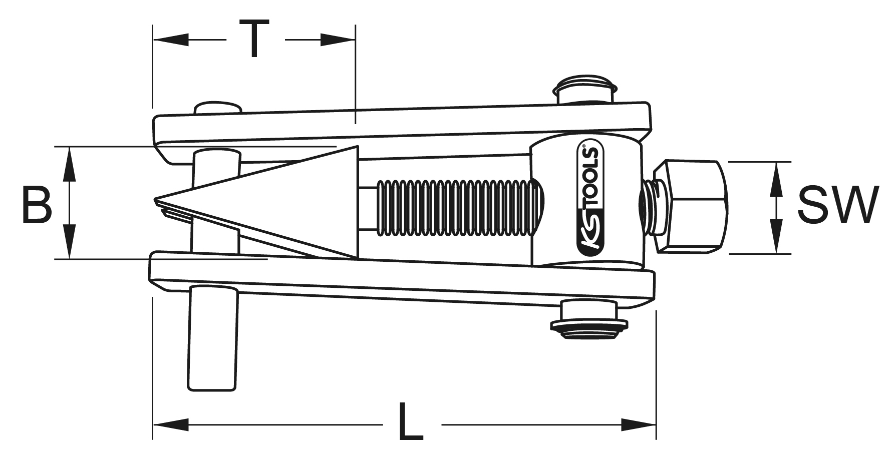 KS Tools BRONZEplus Flanschlöser 300 mm
