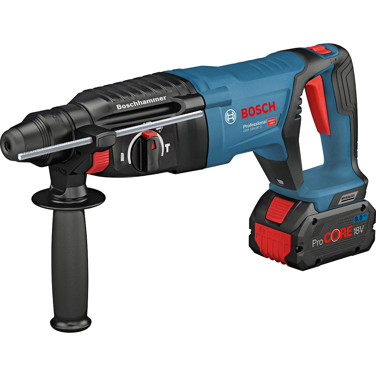 Bosch Akku-Bohrhammer mit SDS plus GBH 18V-26 D, Solo Version, Handwerkerkoffer