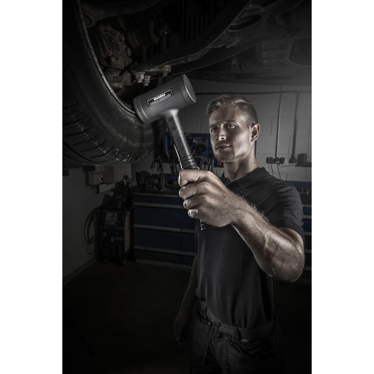 HALDER BLACKCRAFT - Schonhammer mit bruchsicherem Stahlrohrstiel, ergonomisch und rutschsicher