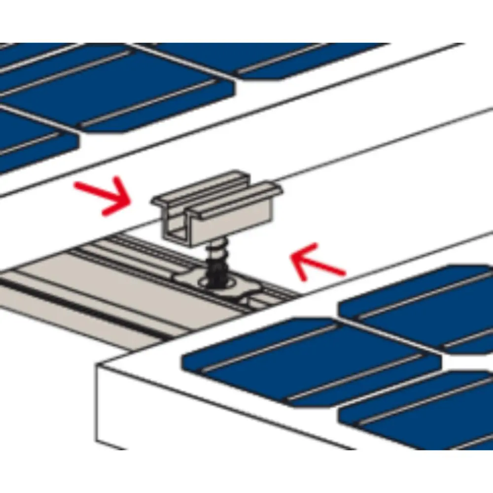 Fischer Mittelklemme vormontiert PM C 28-34 Aluminium