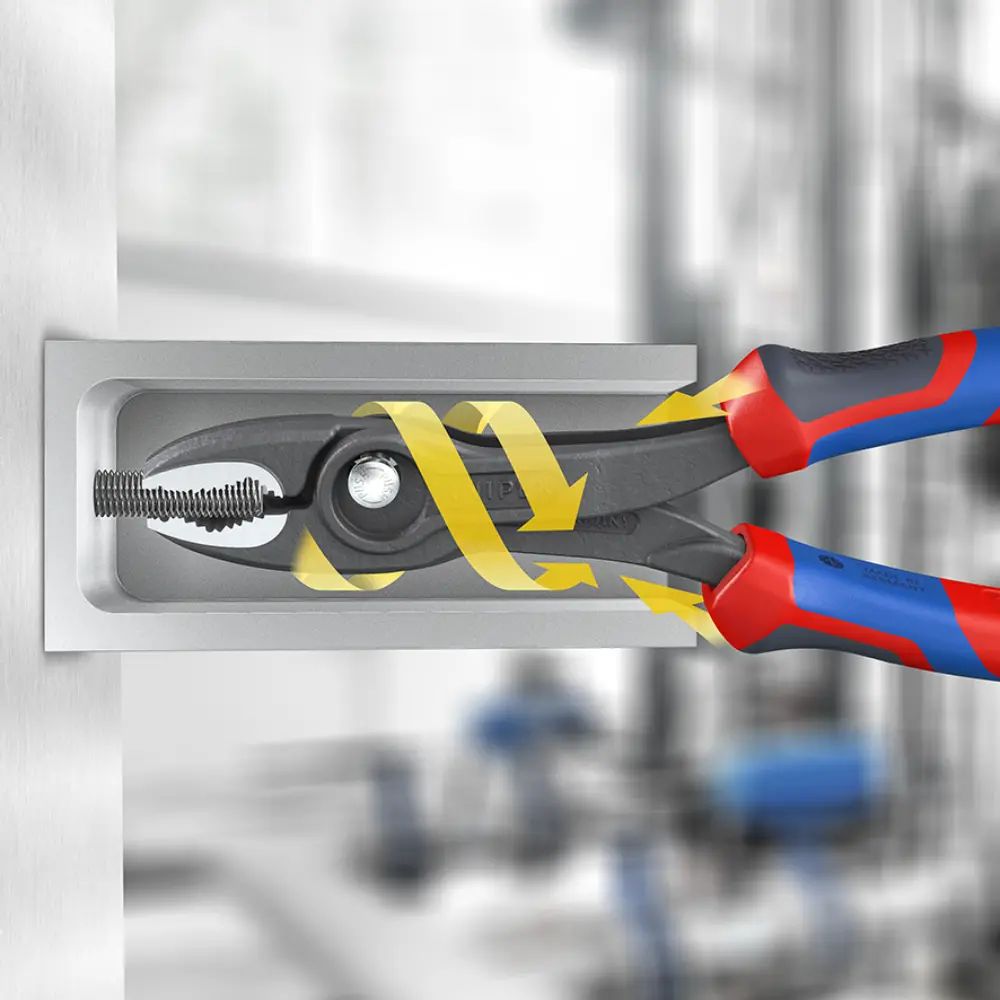 KNIPEX TwinGrip Front- und Seitengreifzange mit Comfort-Griffen grau atramentiert 200 mm