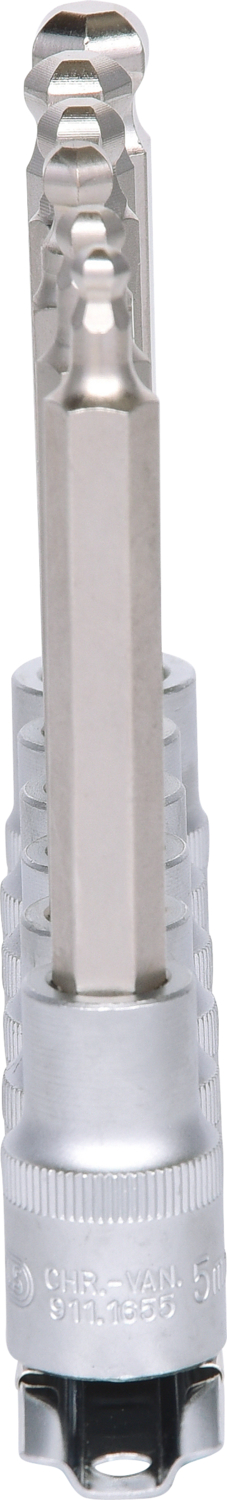 KS Tools 1/2" Bit-Stecknuss-Satz Innensechskant, 6-tlg