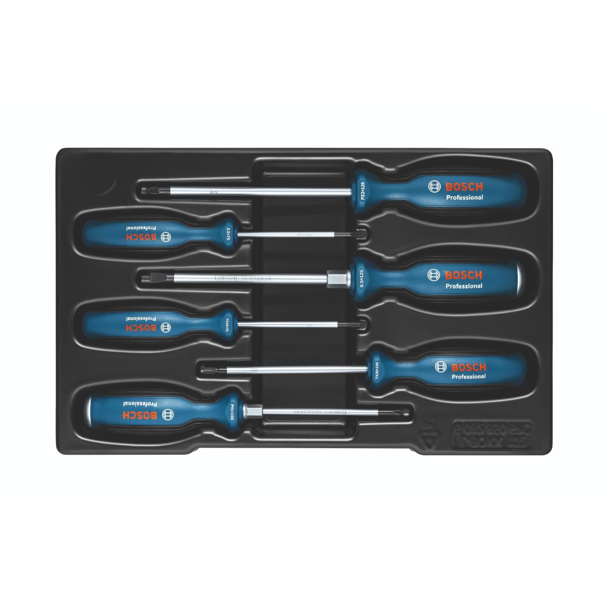 Bosch Combo Kit Schraubendreher-Set, 6-tlg., SL/PH/PZ/TX