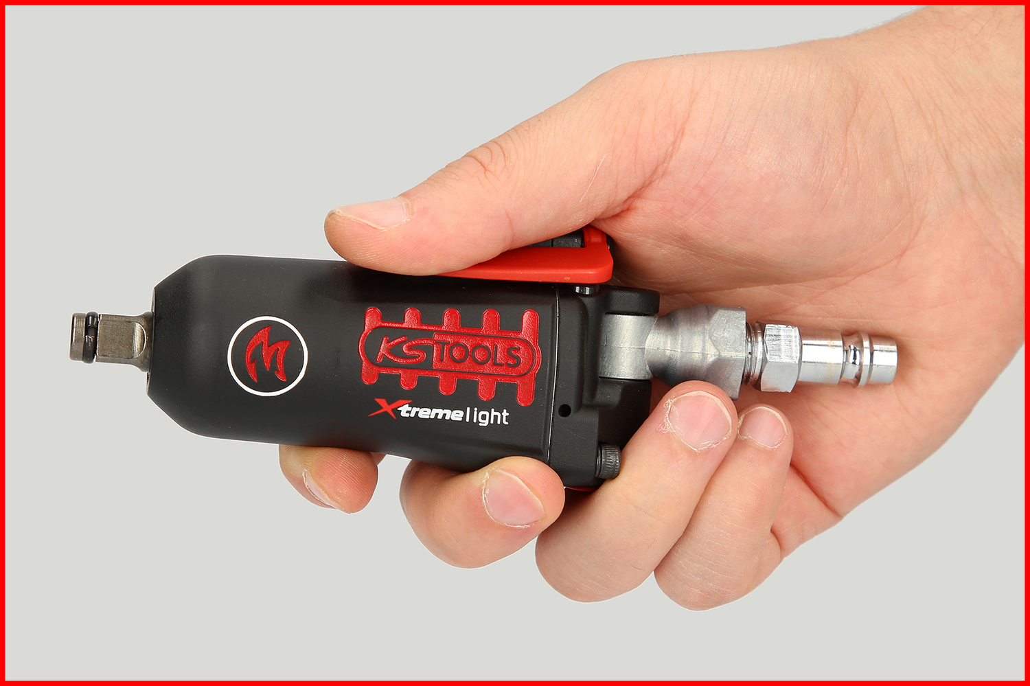 KS Tools 3/8" MONSTER Xtremelight Mini-Druckluft-Schlagschrauber mit Umschaltwippe, 108Nm