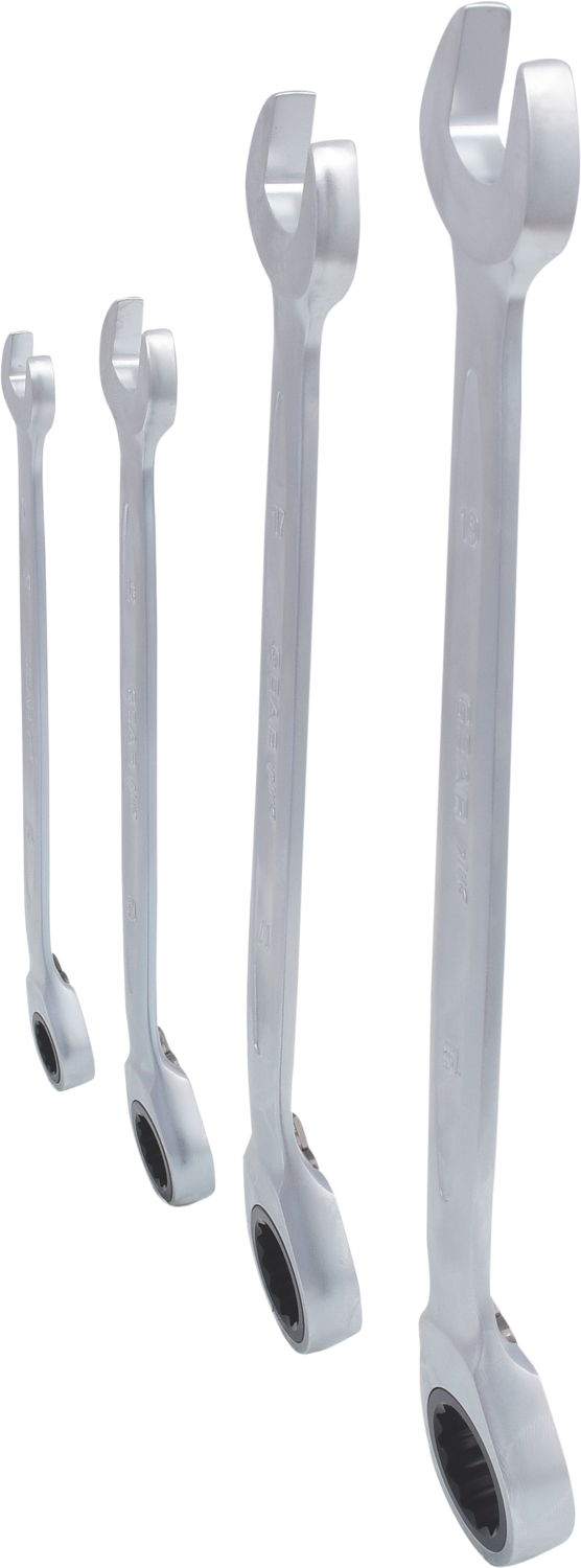 KS Tools GEARplus Ratschenringmaulschlüssel-Satz, umschaltbar, 4-tlg