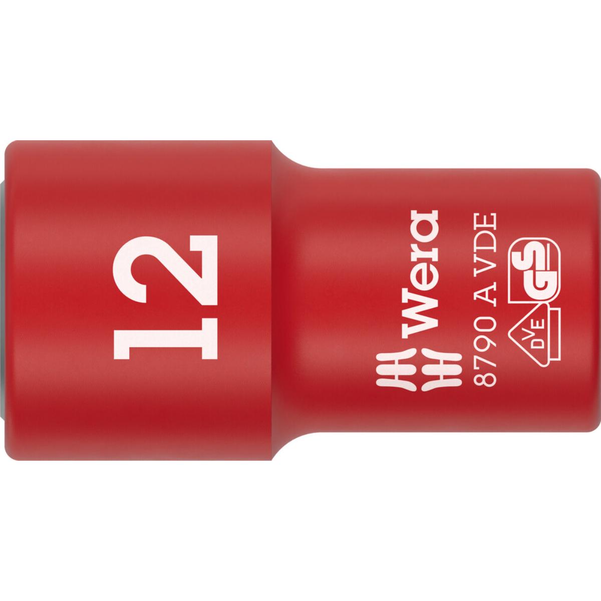 Wera 8790 A VDE Zyklop-Steckschlüsseleinsatz, isoliert, mit 1/4 zoll-Antrieb, 12 x 41 mm