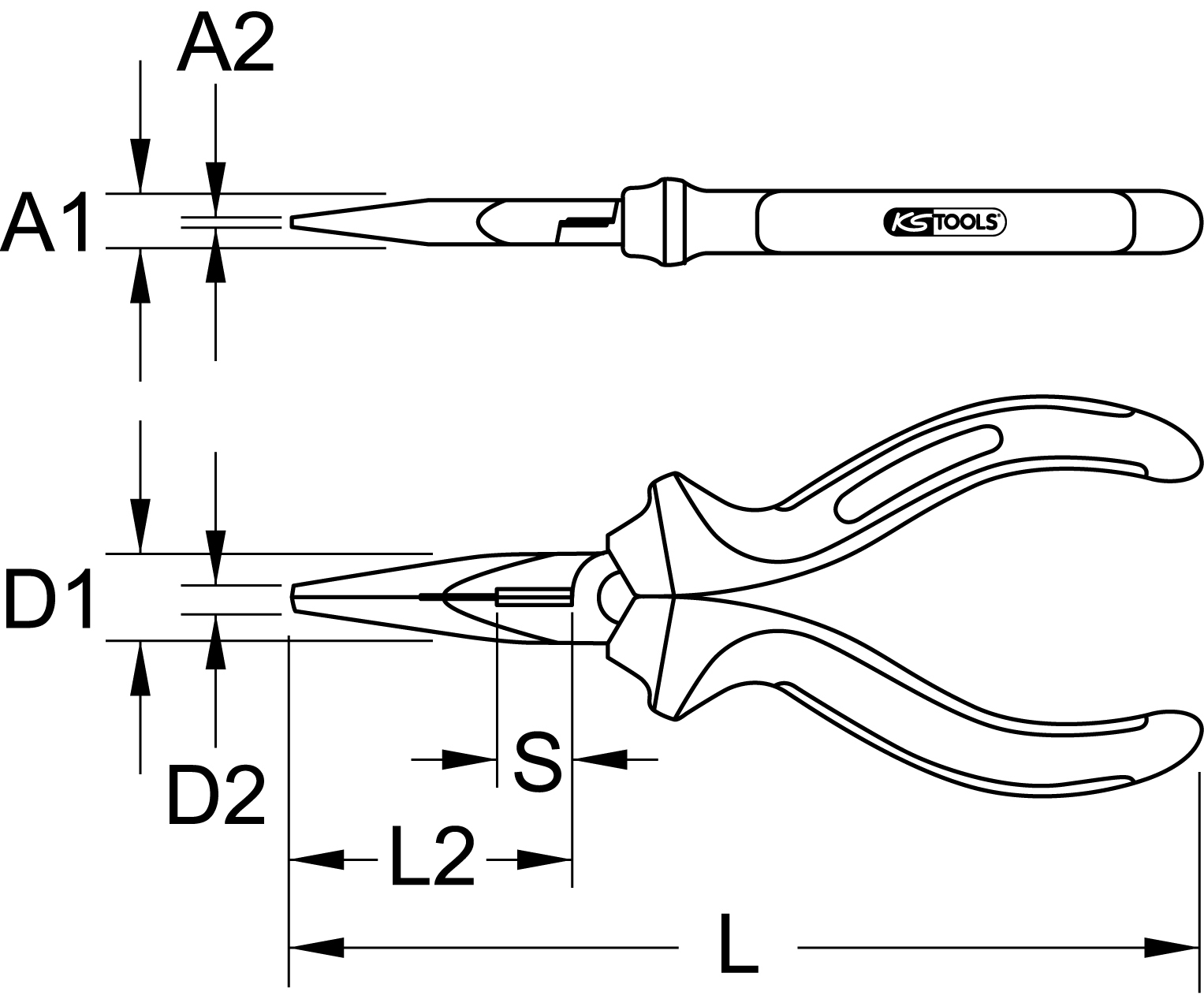 KS Tools BERYLLIUMplus Telefonzange 180 mm