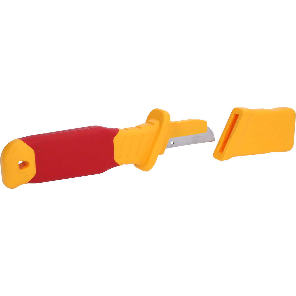 KS Tools Kabelmesser mit Schutzisolierung und gerader Klinge, 200mm