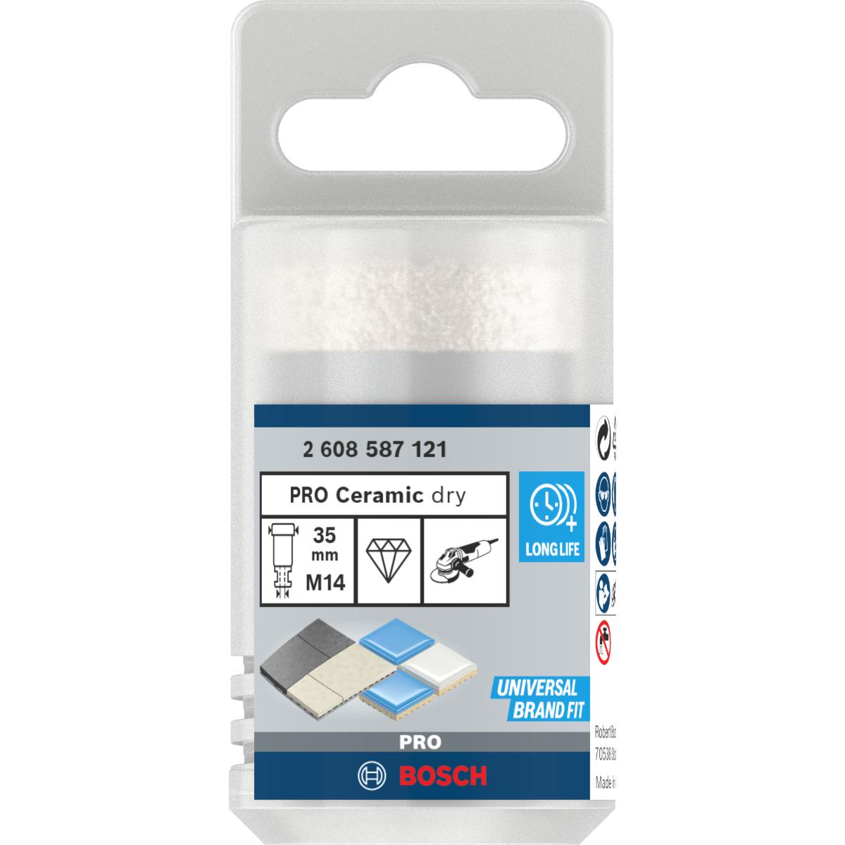Bosch PRO Diamanttrockenbohrer Dry Speed Best for Ceramic, 35 x 35 mm