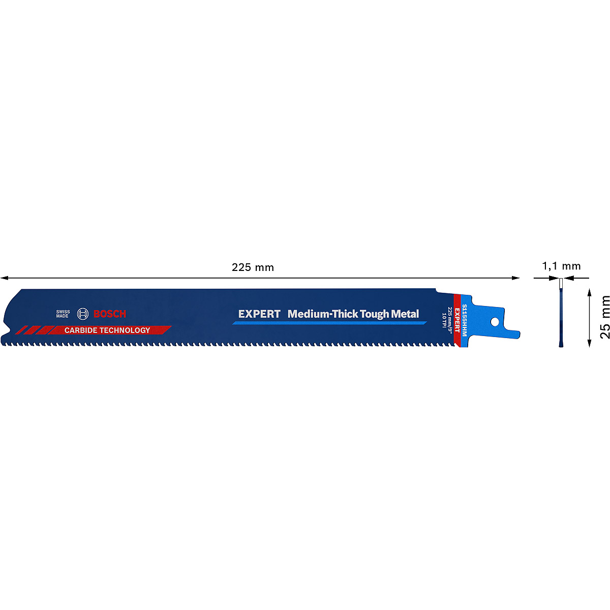 Bosch EXPERT ‘Medium-Thick Tough Metal’ S 1155 HHM Säbelsägeblatt