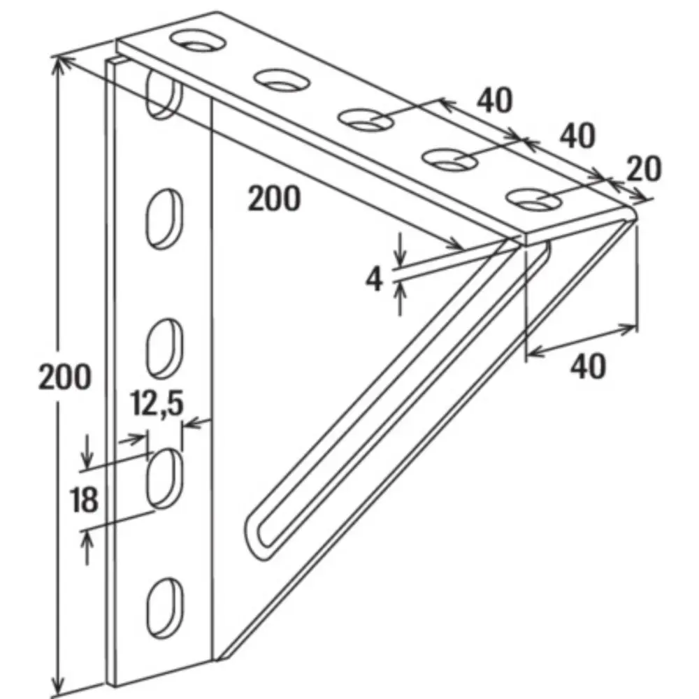 Fischer Winkelkonsole WK 200/200 feuerverzinkt
