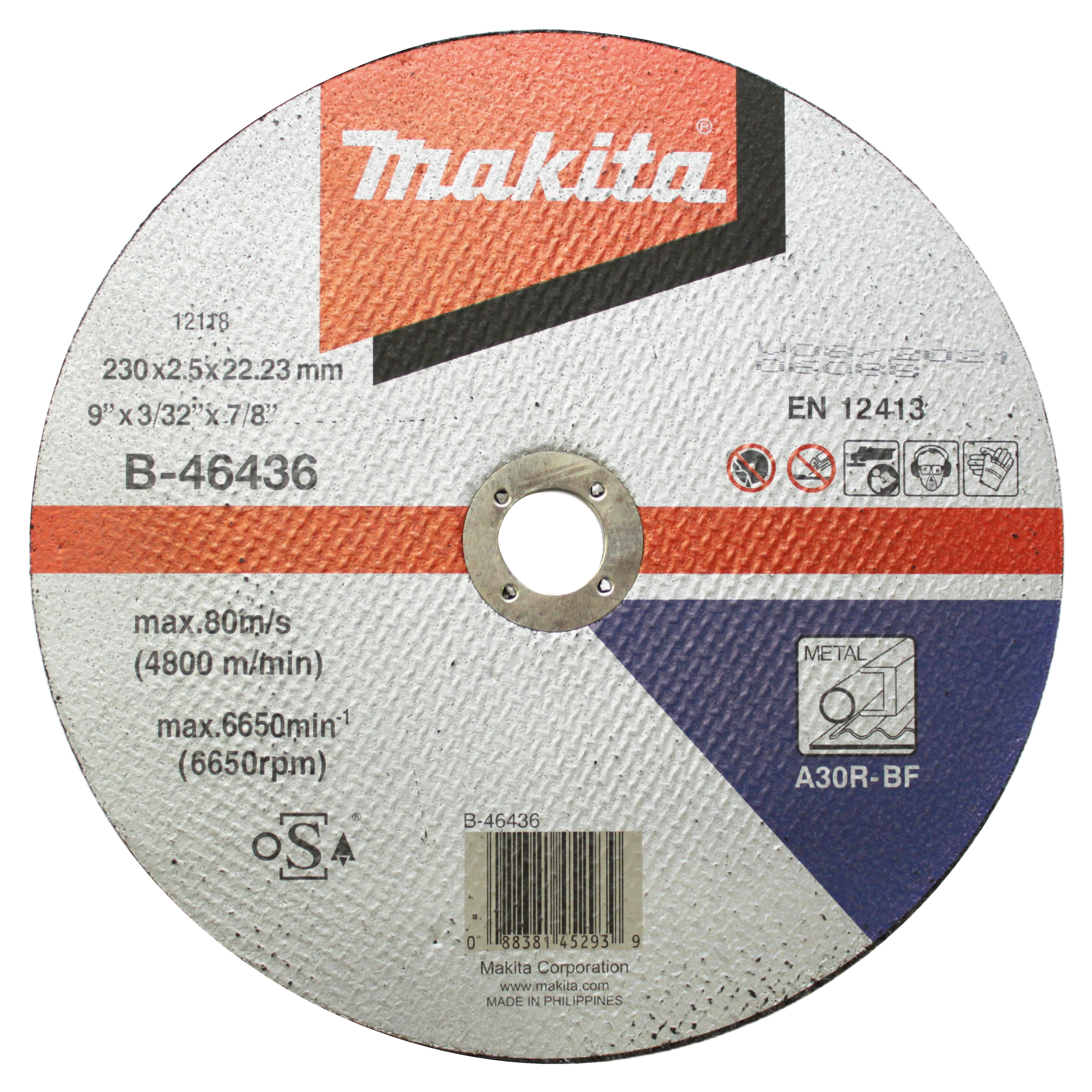 Makita Trennscheibe Stahl, 230 x 2,5 mm  - B-46436