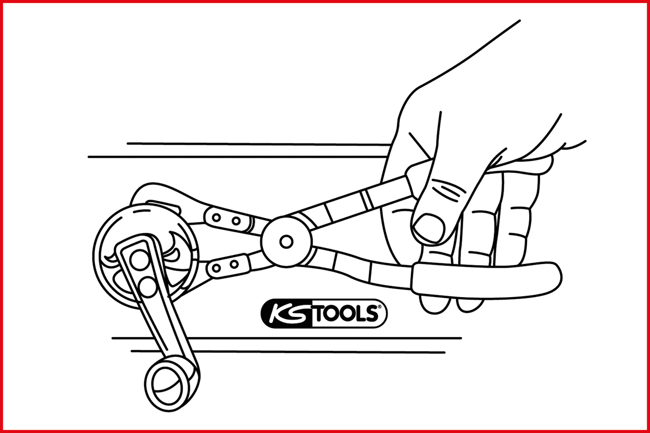 KS Tools Türfedern-Zange, 8-45mm